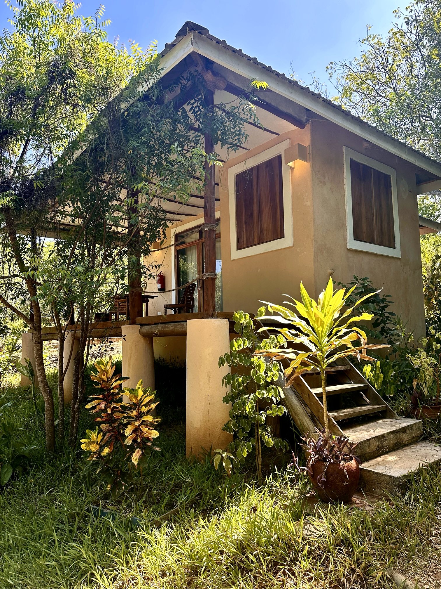 A guest cabin on the festival grounds