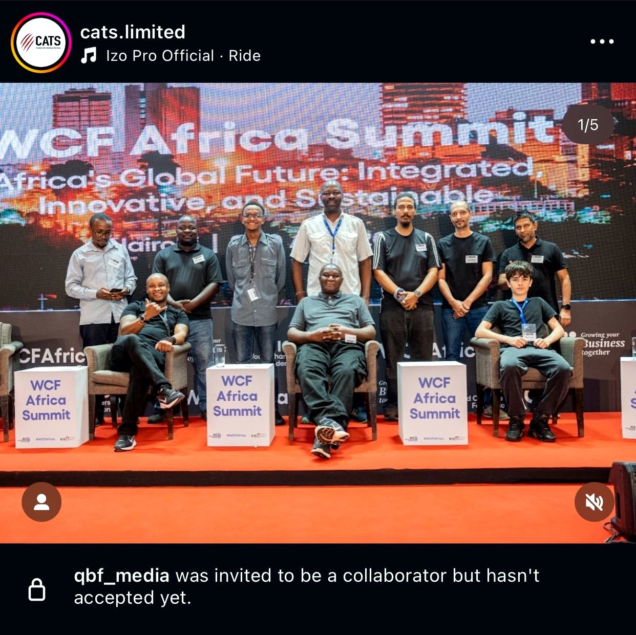 CATS Limited crew on stage at the WCF Africa Summit in Nairobi